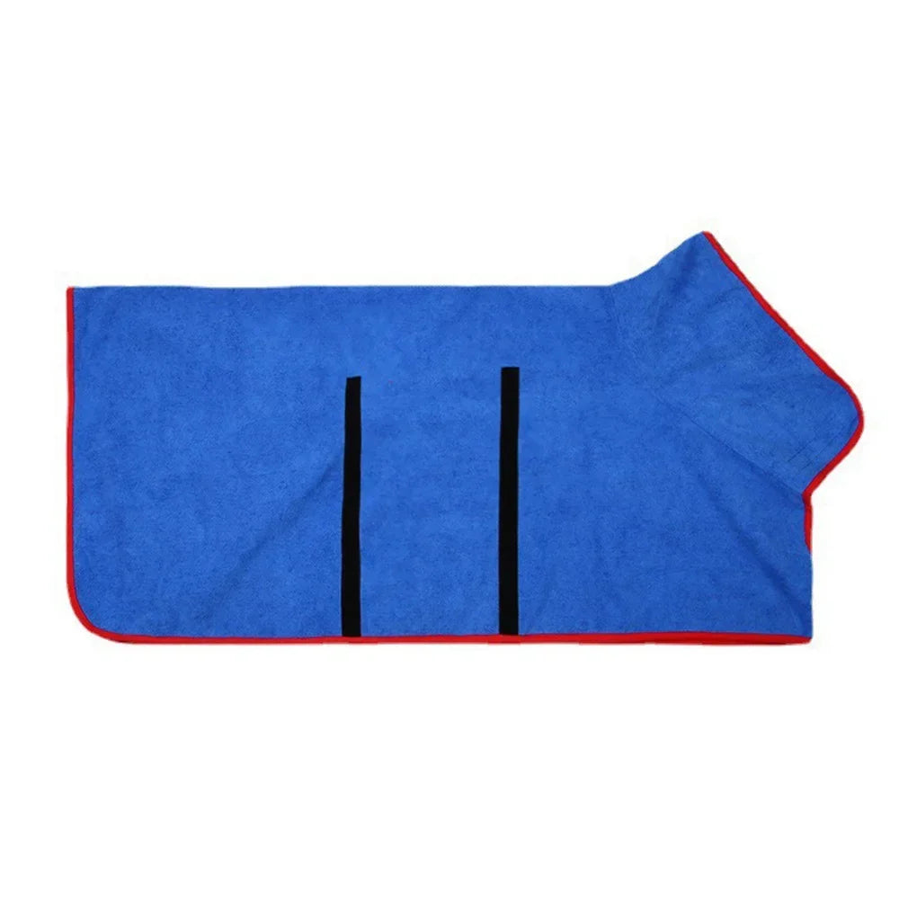 Microfiber Dog Drying Robe — Absorbent Bath & Post-Walk Wrap