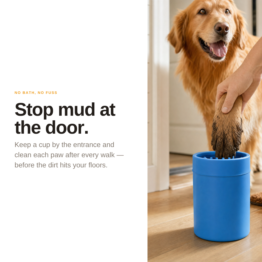 Portable Dog Paw Cleaner Cup — Muddy Paws Cleaned in Seconds